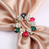 Korean Style Number Flower Butterfly Imitation Pearl Alloy Crystal Enamel Inlay Artificial Gemstones Women'S Brooches