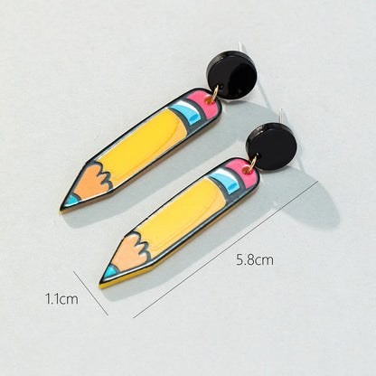 Korean Style Pencil Arylic Women'S Drop Earrings