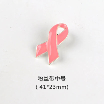 Korean Style Pink Ribbon Alloy Plating Women'S Brooches