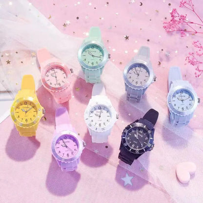 Korean Style Round Buckle Quartz Kids Watches