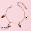 Korean Sweet Style Popular Fashion Cherry Apple Grape Peach Multi-Layer Women'S Bracelet Wholesale