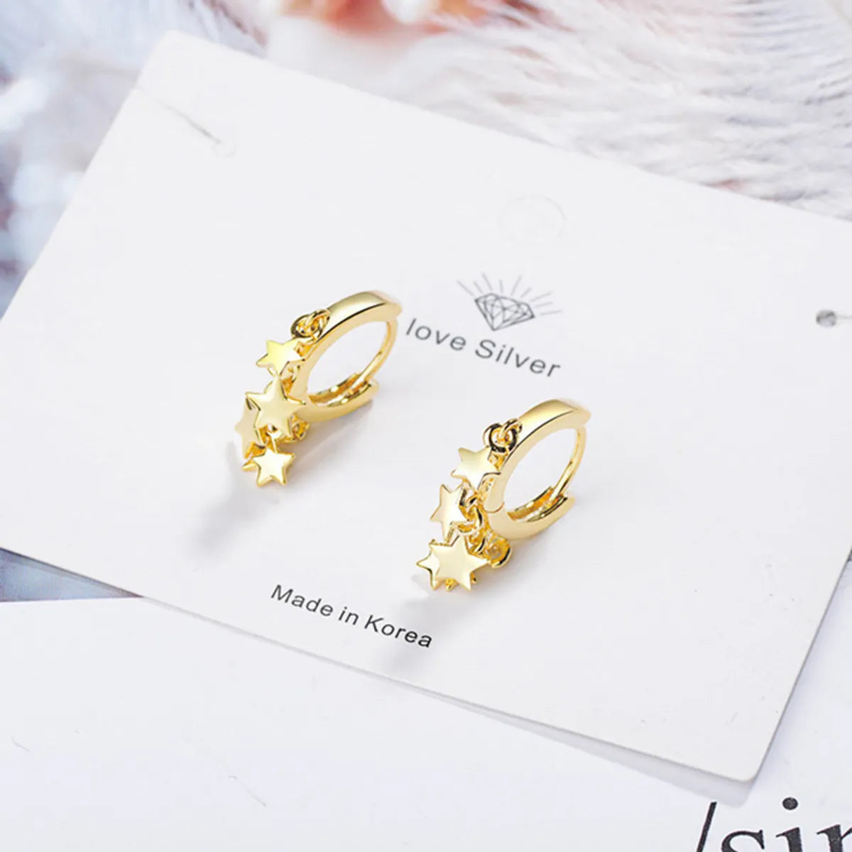 Korean Temperament Personality Wild Star Earrings Fashion Simple Earrings Ear Jewelry