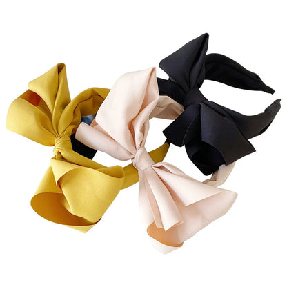 Korean Version Big Bow Fabric Broad-Sided Headband