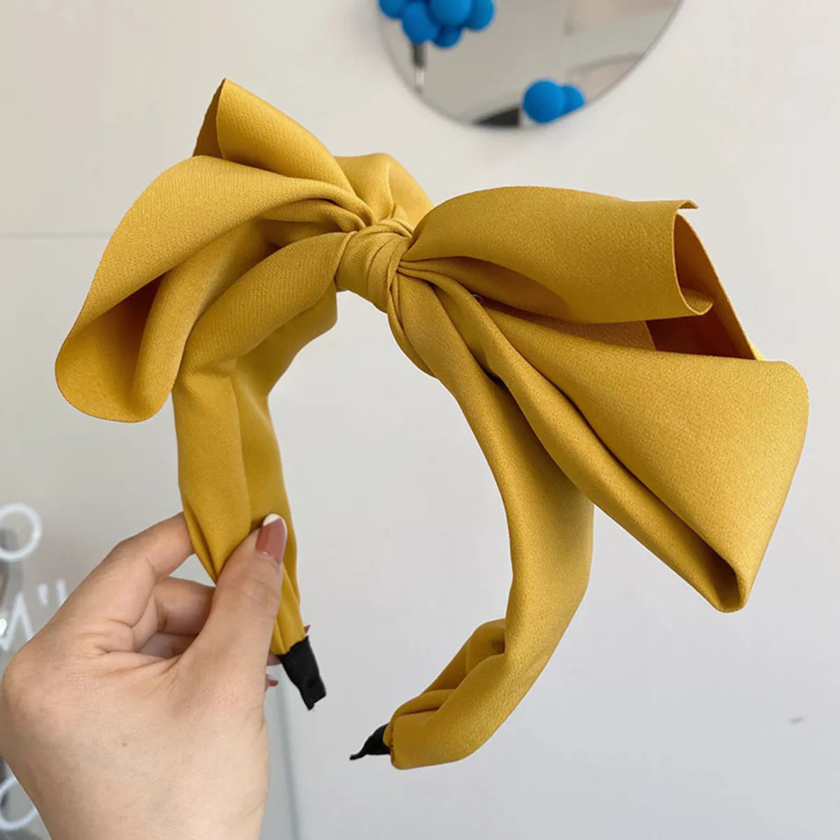 Korean Version Big Bow Fabric Broad-Sided Headband