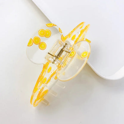 Korean Version Of Acrylic Clip Fruit Series Fresh Girl Geometric Shape Hairpin Clip