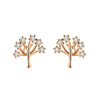 Korean Version Of Cute Silver-Plated Tree Of Life Earrings Plant Full Of Diamonds Tree Of Life Earrings