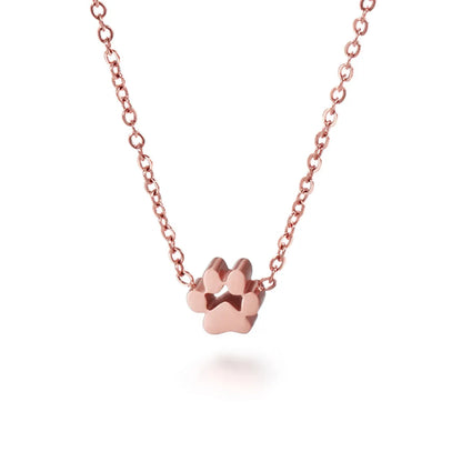 Simple Style Korean Style Animal Paw Print Titanium Steel Plating Bracelets Earrings Necklace