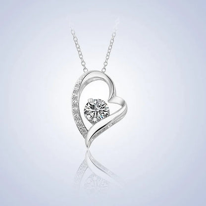 Korean Version Of The Simple Classic Heart And Eight Arrows Zircon Necklace Nhlj145837