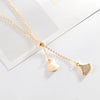 Korean Version Of The Small Skirt Sweet Wild Fan-Shaped Clavicle Chain  Pendant Women'S Necklace