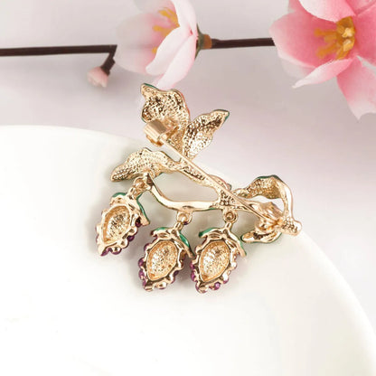 Korean Wild Fruit Jewelry Fashion Dripping Grape Brooch New Women&#39;S Brooch Pin