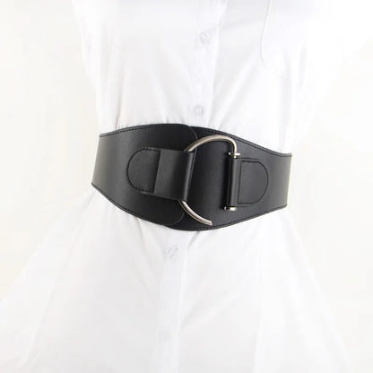 Ladies Girdle Wide Belt Coat Waist Decoration Black Simple Fashion Belt Wholesale