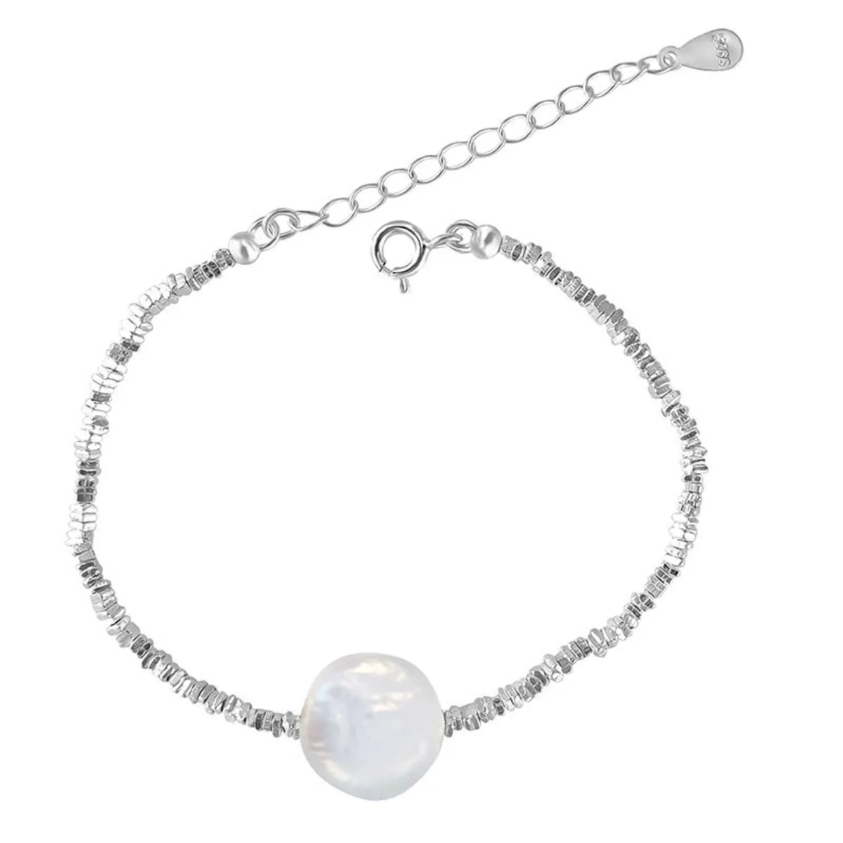 Lady Ball Freshwater Pearl Sterling Silver Plating Bracelets