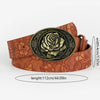 Lady Bohemian Heart Shape Flower Pu Leather Women'S Leather Belts