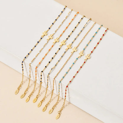 Lady Bohemian Simple Style Colorful Stainless Steel Plating Bracelets