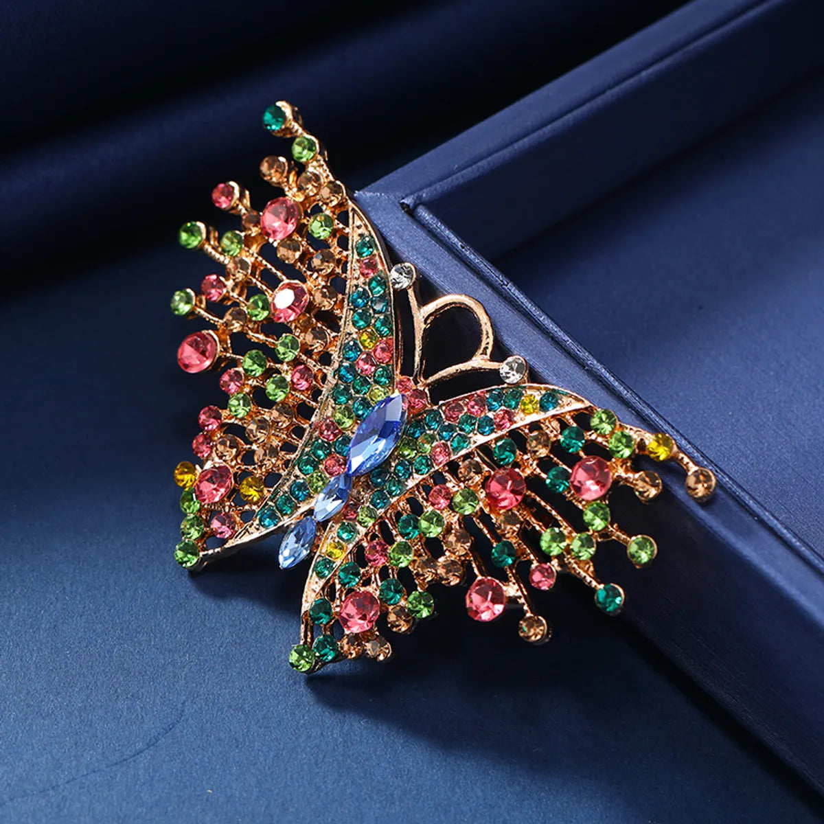 Lady Butterfly Alloy Plating Inlay Rhinestones Unisex Brooches 1 Piece