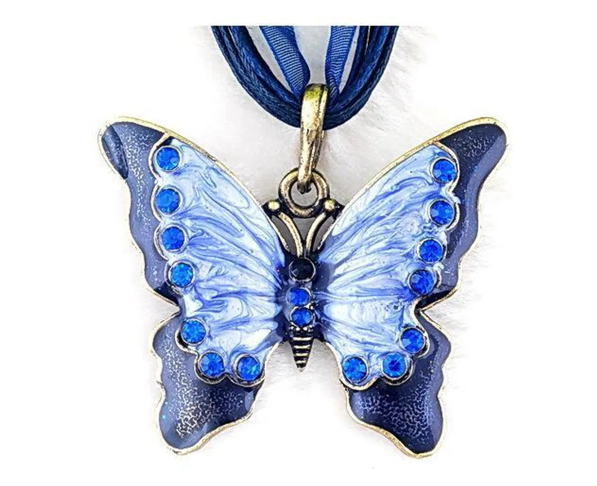 Lady Butterfly Alloy Women's Pendant Necklace