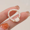 Lady Cat Pearl Handmade Women'S Rings