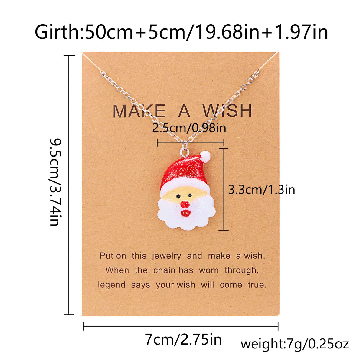 Lady Christmas Tree Santa Claus Alloy Wholesale Pendant Necklace