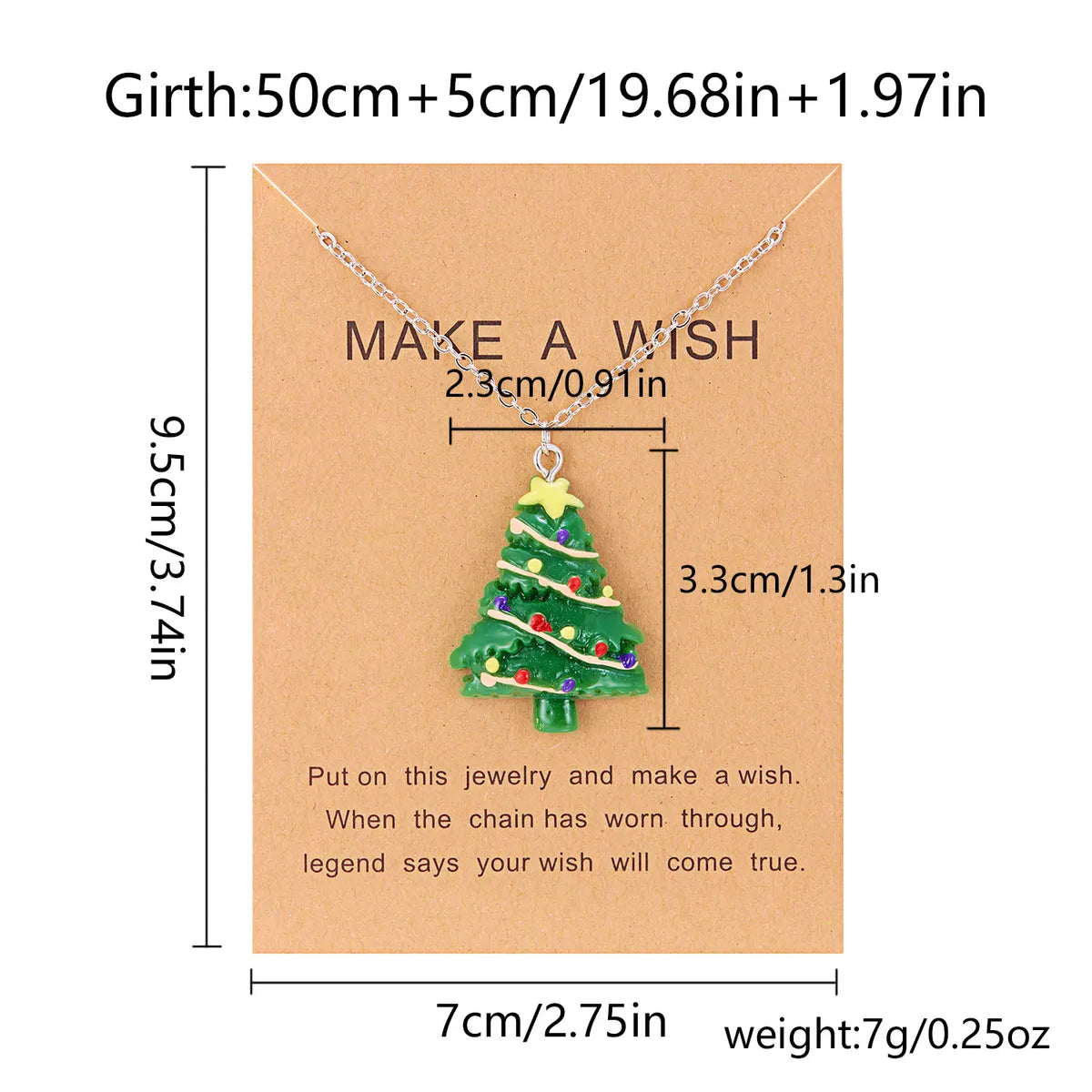 Lady Christmas Tree Santa Claus Alloy Wholesale Pendant Necklace