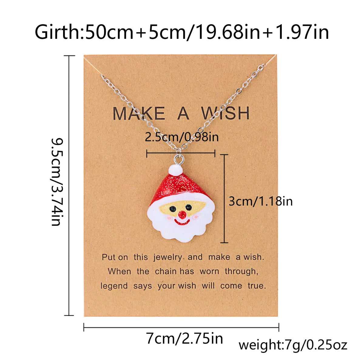 Lady Christmas Tree Santa Claus Alloy Wholesale Pendant Necklace