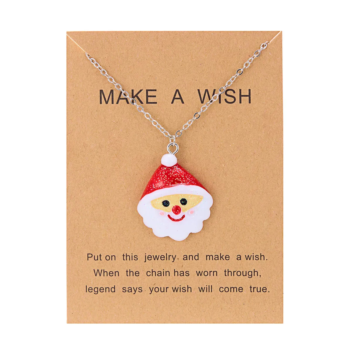 Lady Christmas Tree Santa Claus Alloy Wholesale Pendant Necklace