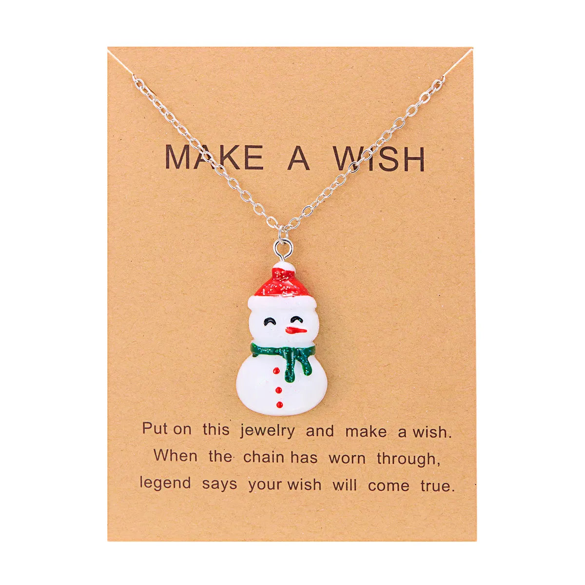 Lady Christmas Tree Santa Claus Alloy Wholesale Pendant Necklace