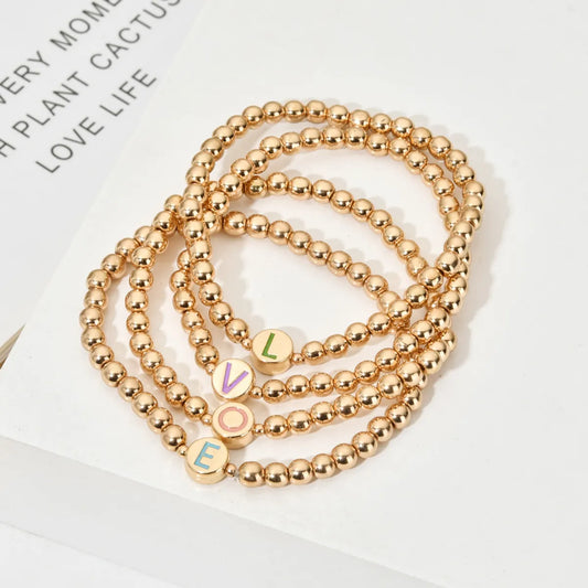 Lady Classic Style Letter Alloy Wholesale Bracelets