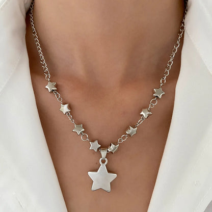 Lady Classic Style Star Alloy Plating Women'S Pendant Necklace