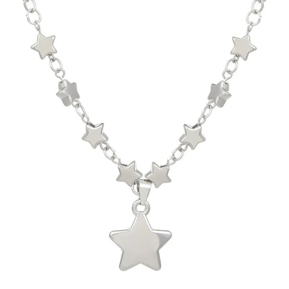 Lady Classic Style Star Alloy Plating Women'S Pendant Necklace