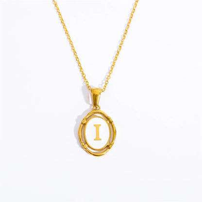 Wholesale Jewelry Lady Commute Letter 201 Stainless Steel 304 Stainless Steel 18K Gold Plated Plating Necklace