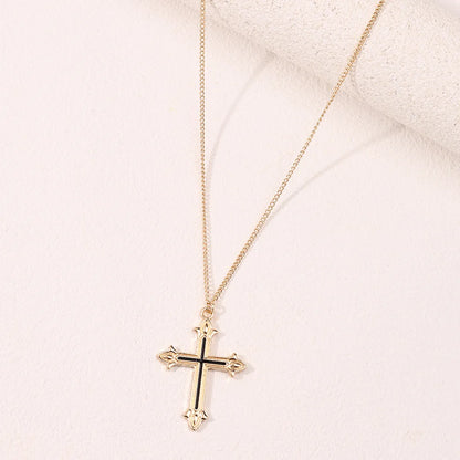 Lady Cross Alloy Zinc Alloy Plating Women'S Pendant Necklace