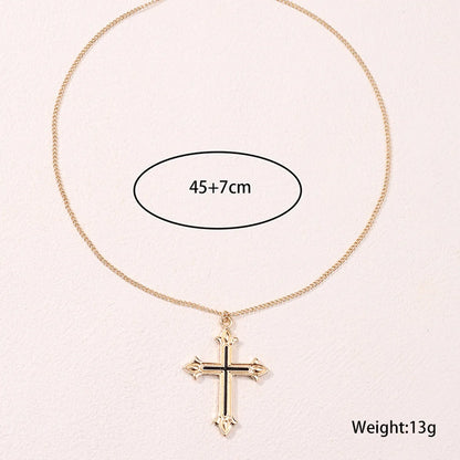 Lady Cross Alloy Zinc Alloy Plating Women'S Pendant Necklace