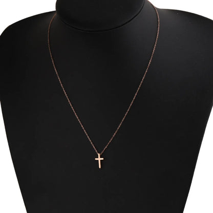 Lady Cross Titanium Steel Pendant Necklace