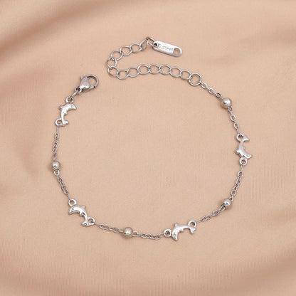 Lady Dolphin Stainless Steel Plating Bracelets