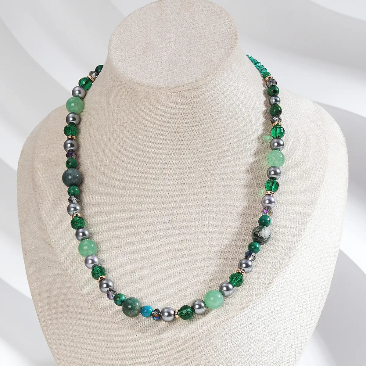 Lady Ethnic Style Color Block Beaded Arylic Beaded Women's Necklace