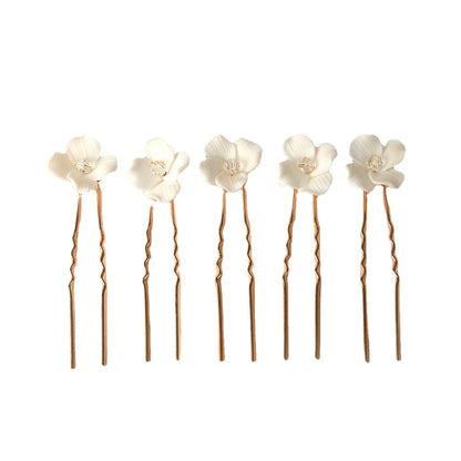 Lady Flower Alloy Handmade Hairpin