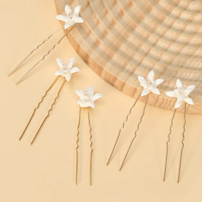 Lady Flower Alloy Handmade Hairpin