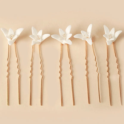 Lady Flower Alloy Handmade Hairpin