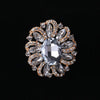 Lady Flower Alloy Inlay Glass Women'S Brooches