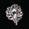 Lady Flower Alloy Inlay Glass Women'S Brooches