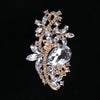 Lady Flower Alloy Inlay Glass Women'S Brooches