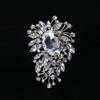 Lady Flower Alloy Inlay Glass Women'S Brooches