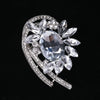 Lady Flower Alloy Inlay Glass Women'S Brooches