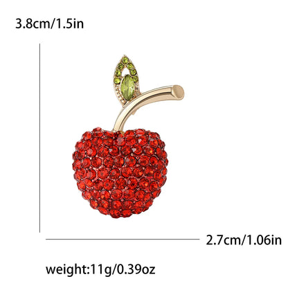 Lady Fruit Alloy Inlay Artificial Diamond Women'S Brooches