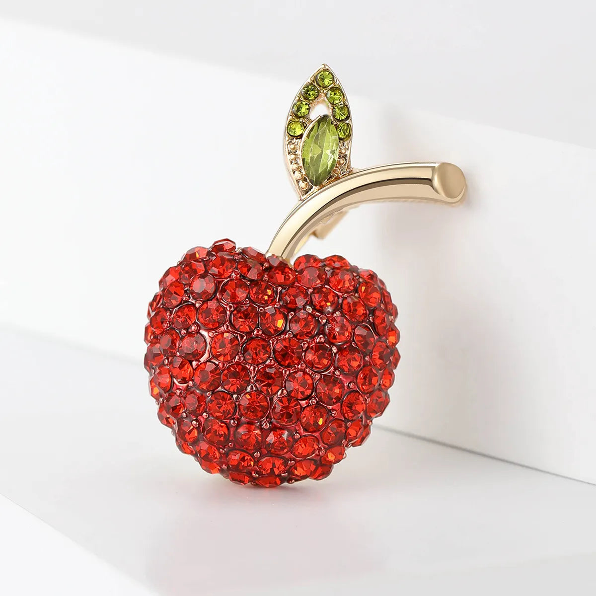 Lady Fruit Alloy Inlay Artificial Diamond Women'S Brooches