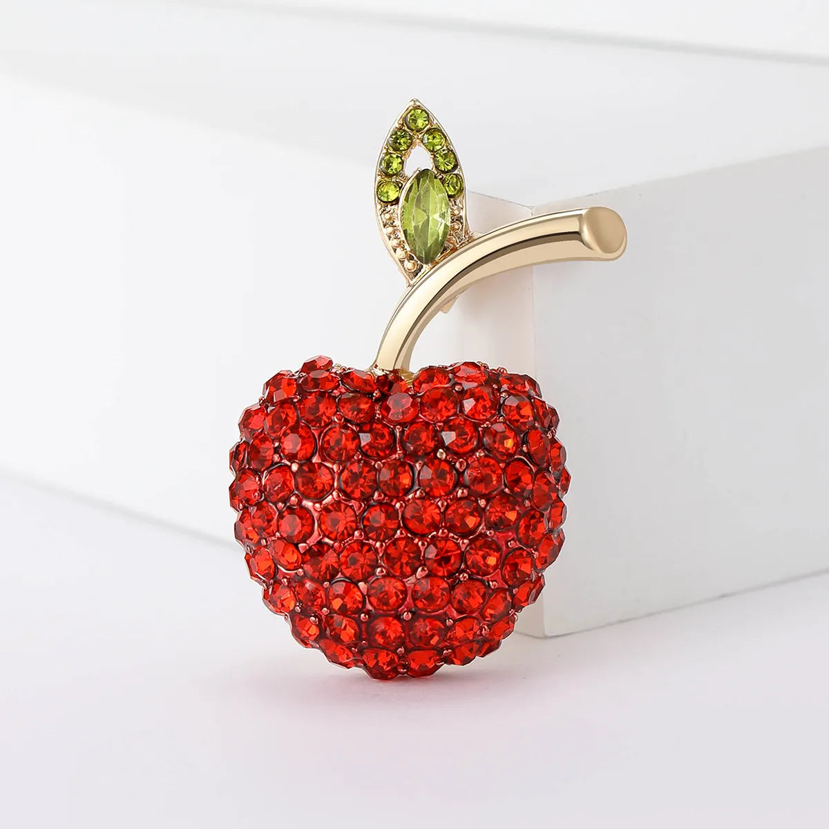 Lady Fruit Alloy Inlay Artificial Diamond Women'S Brooches