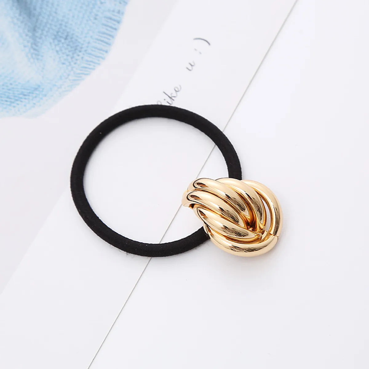 Lady Geometric Metal Handmade Hair Tie 1 Piece