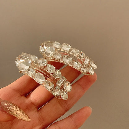 Lady Geometric Rhinestone Hair Clip