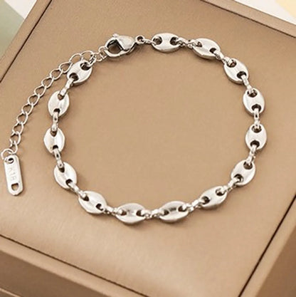 Wholesale Lady Geometric Solid Color Titanium Steel Bracelets Necklace