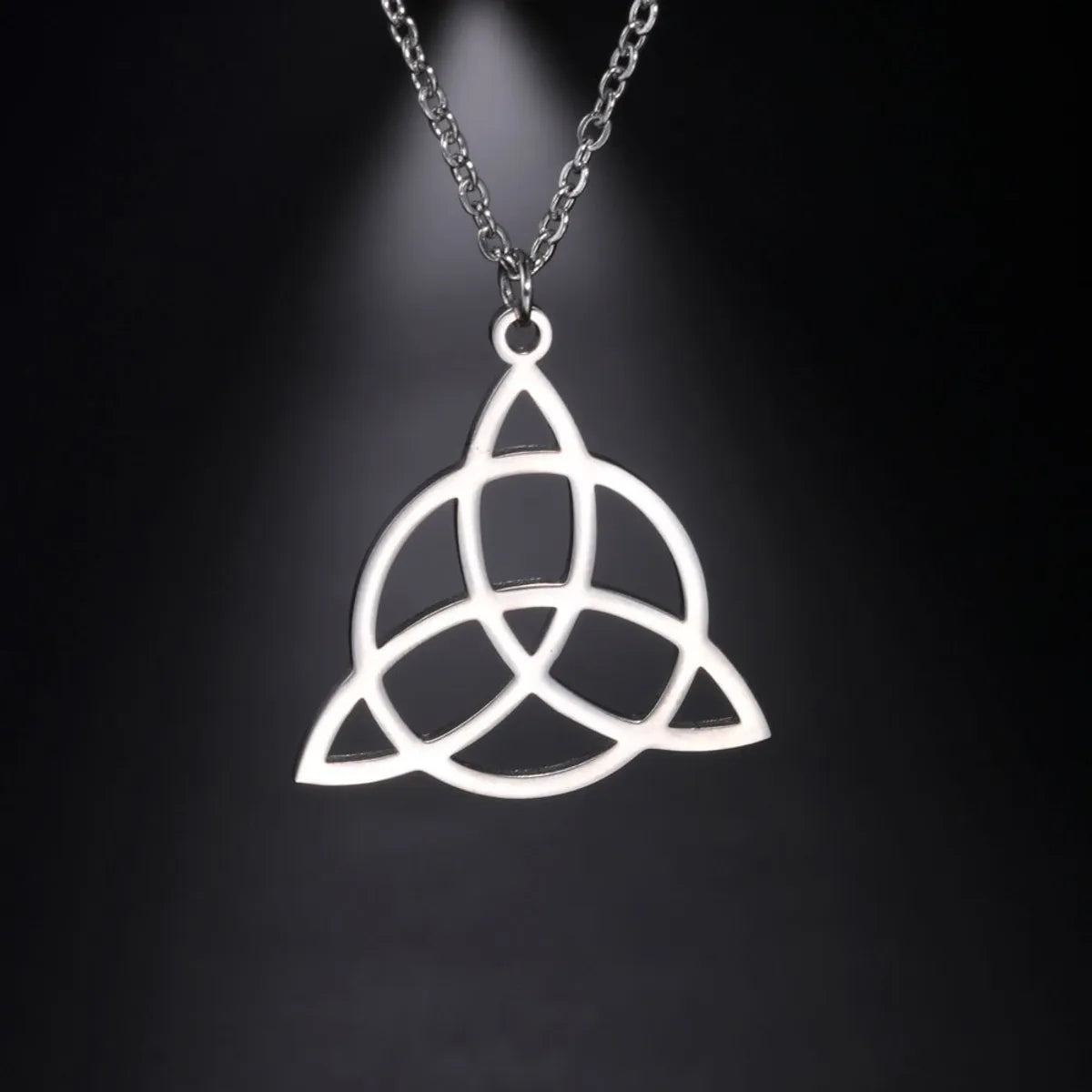 Lady Geometric Stainless Steel Titanium Steel Plating Pendant Necklace